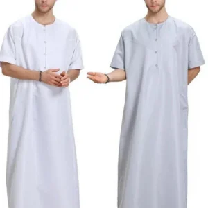 Muslim Robe Arab Men Thobe Ramadan Costumes Solid Arabic Pakistan Saudi Arabia Eid Turkey Abaya Male National Islamic 2025