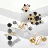 DIY Fashion Hijab Crystal Brooches Shawl Scarf Clip Brooch Pin Silk Scarf Ring Scarf Buckle