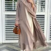 Fashion Chiffon Abaya Kimono Dubai Muslim Cardigan Abayas Women Casual Robe female Islam Clothes With Belt F2664