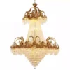 Luxury European Style Crystal Brass Chandelier - French Hotel Wedding Decorative Pendant Light, Art Deco Design, Big Size (Model YG208)