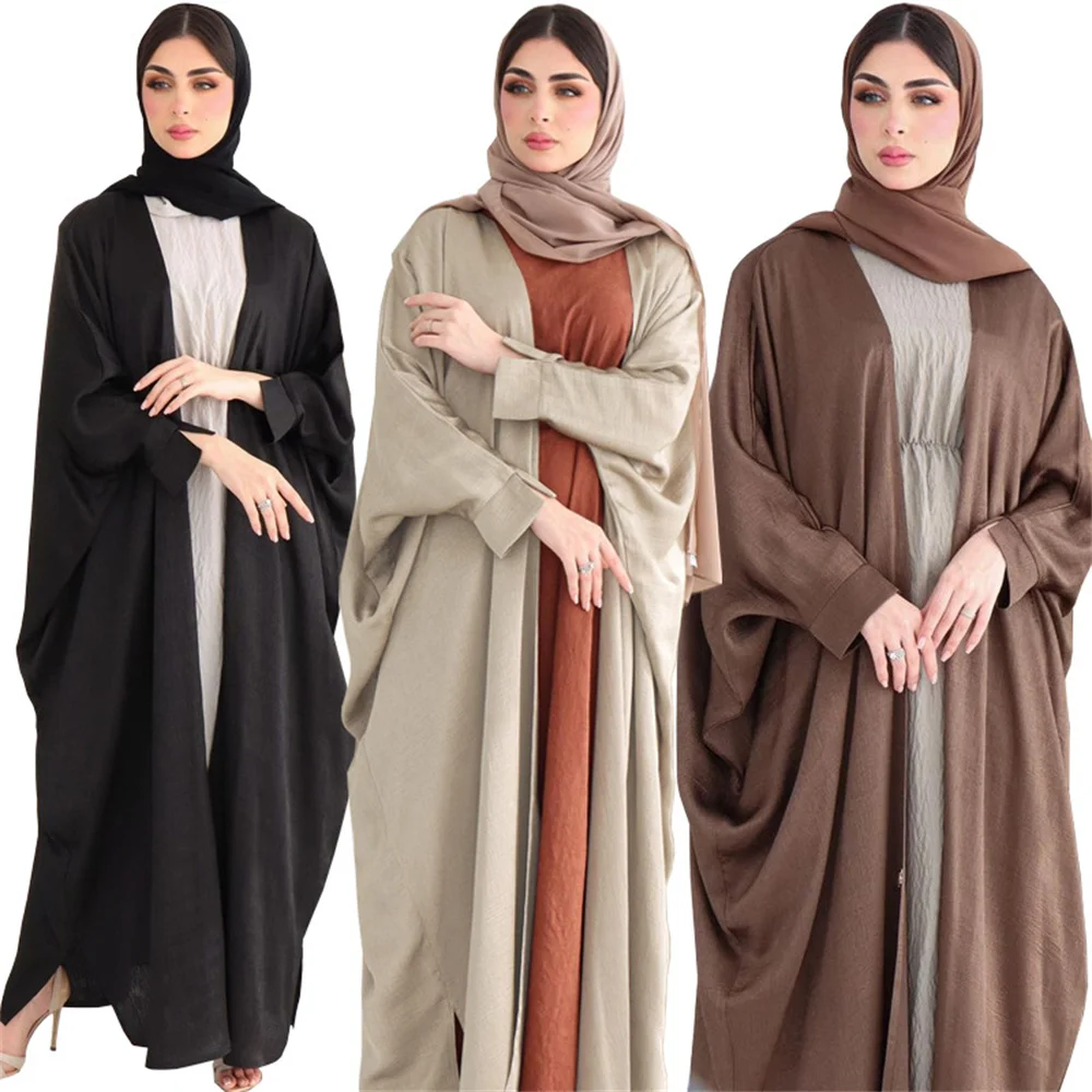 2024 New Eid Modest Open Kimono Abaya Dubai Luxury Palestine Islam Muslim Kaftan Dress For Women Robe Caftan Marocain Femme