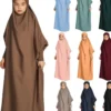 Ramadan Niqab Khimar Prayer Clothes For Women Kids Muslim Abaya Dubai Turkey Islam Dress Kebaya Kaftan Robe Femme Musulmane