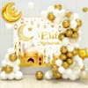 EID Mubarak Background Balloons Set Ramadan Decoration For Home Islamic Muslim Party Ballon EID Al Adha Ramadan Kareem Backdrop
