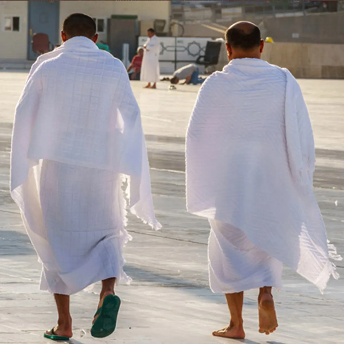 Ihram Towel for Muslim Men 2pcs Pilgrimage Scarves Arab Mecca Hajj Umrah Ehram Ahram Teenager Boys Prayer Clothes Thobe White