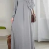 Casual Sequin Sundress Muslim Dress Women Stretch Cuff Kaftan Lislamic Clothing Arabian Dubai Abayas Women Clothes Musulmane