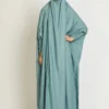 Eid Ramadan One Piece Jilbab Dress for Women Muslim Hooded Dress Prayer Garment Abaya Long Khimar Full Cover Gown Islamic Niqab
