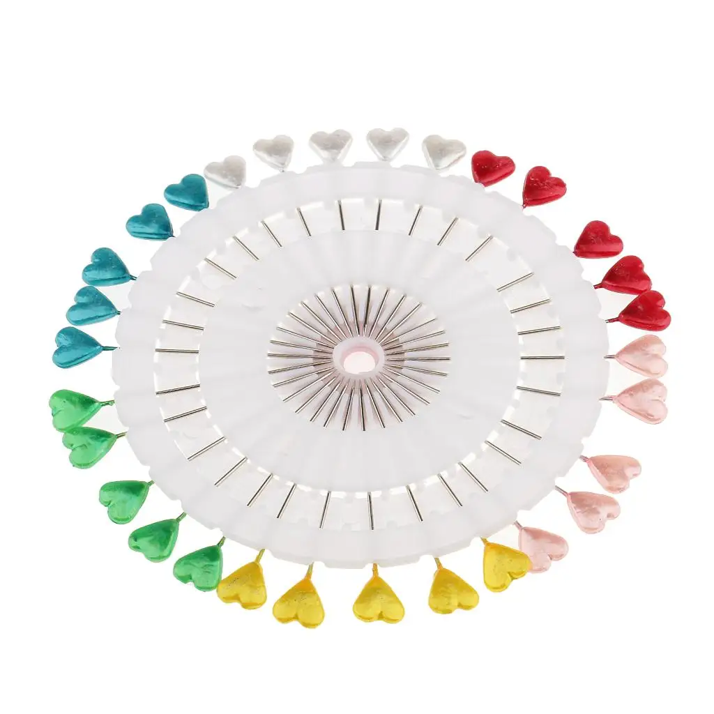 2x 30pcs Dressmaking Pins with Wheel for Sewing Tailor Hijab Wrap Scarf