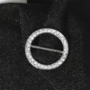 Fashion Cirlce Brooch Crystal Round Brooches Corner Hem Waist KnottedMetal Hijab Scarf Ring T-shirt Fixed Buckle Accessories