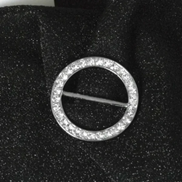 Fashion Cirlce Brooch Crystal Round Brooches Corner Hem Waist KnottedMetal Hijab Scarf Ring T-shirt Fixed Buckle Accessories