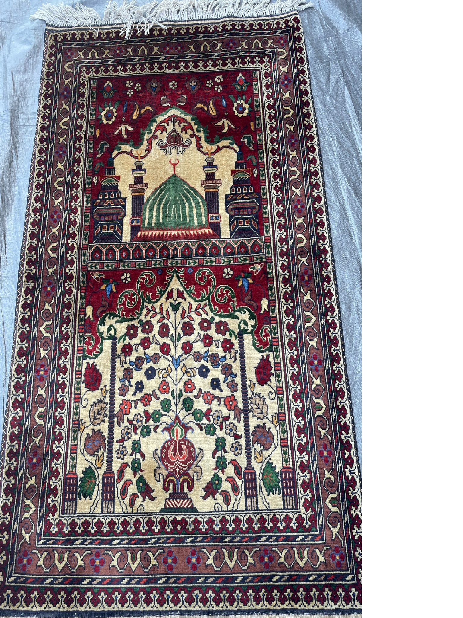 Green Dome Handmade Prayer rug