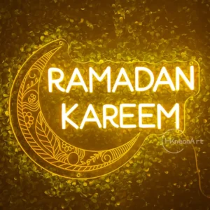 Custom Ramadan Kareem Neon Sign Light Wedding Party Home Bedroom Shop Crescent Islamic Home Yard Wall Art Decor Party Decor Gift