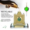 Crystal Clock Style Decoration Muslim Crystal Perfume Incense Sculpture Islamic Ramadan Middle East Car Office Home Decor Gift