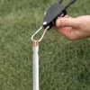 Tent Ground Pegs 7 Inches Ground Metal Camping Tent Pegs Aluminum Tent Canopy Stakes With Pull Ropes For Hiking Camping