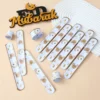 Eid Mubarak Moon Star Papa Circle Ramadan Kareem Decorations For Home 2025 Wristband Islam Muslim Party Favors PVC Plastic Ring
