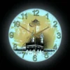 Mecca Masjid Al Haram Holy Kaaba LED Lighted Wall Clock Saudi Arabia Ramadan Kareem Mosque Islamic Home Decor Clock Glow In Dark