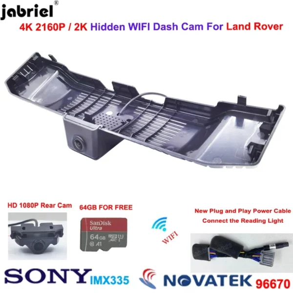 2K 4K Car Dvr Dash Cam Dual Cameras For LAND ROVER Defender 110 For LAND ROVER Defender 90 2019 2020 2021 2022 UHD Wifi Dashcam