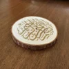 7-8cm Islamic Muslim Gift Bismillah Arabic Coasters in Wood Cork Table Home Decor Islamic Muslim Gift Eid Al-Adha Islam Iftar