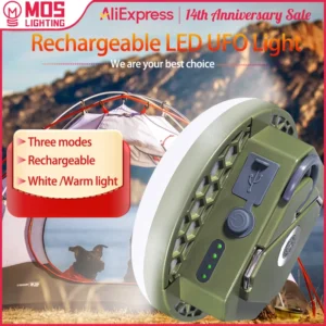 MOSLIGHTING LED Tent Light Rechargeable Lantern Portable Emergency Night Market Light Outdoor Camping Bulb Lamp Flashlight Home