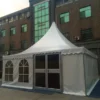 commercial aluminum pagoda tent clear camping hexagonal tent pyramid event glass tent