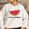 This Is Not A Watermelon Sweatshirt "Ceci N'est Pas Une Pastèque" Hoodie Freedom Crewneck Sweatshirt Arab Gift Pullover