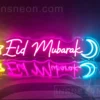 Eid Mubarak Neon Sign Festival Neon Signs Led Light Home Bedroom Wall Decor Festival Party Decor Crescent Islamic Gifts Neon Art