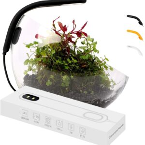 Fish Tank Light   Clip On Aquarium Light   Aquarium Light for Plants   LED Flexible Lamp for Freshwater Small Aquarium Light   PicoSoft White 5 Gallon