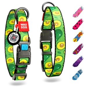 Nylon Dog Collar   Adjustable Dog Collar for Large Dogs Small & Medium Dogs   Breakaway Puppy Collars for Large Breed Dogs   Boy & Girl Dog Collars with Durable Plastic Buckle and QR Dog Tag