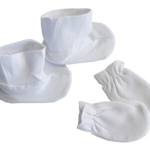 White Infant Mittens And Booties 110pack