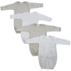 Boy Newborn Baby 4 Piece Gown Set Ls_0674