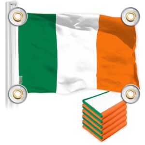 G128 5 Pack: Ireland Irish Flag | 3x5 Ft | LiteWeave Pro Series Printed 150D Polyester, 4 Corner Brass Grommets | Country Flag, Vibrant Colors, Perfect For Balcony, More Durable Than 100D 75D Poly